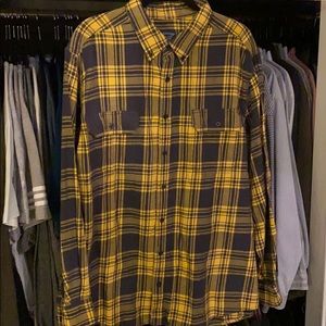 Yellow and Black Flannel Shirt